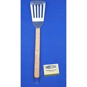 Grill Zone 18" Stainless Steel Spatula Comfort Grip Wood Handle NWT
